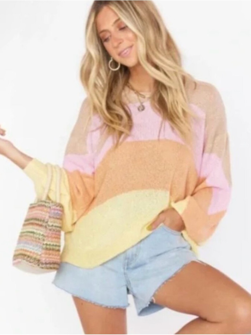 Show Me Your Mumu Pismo Sunny Stripe Sweater Striped Size Small Women’s